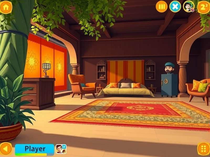 Indian Nutmeg Odyssey gameplay screenshot showing character in traditional Indian setting